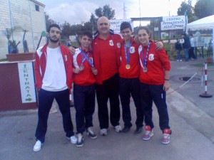 squadra del Cus Bari al Memorial Lombardi (Caserta) Nov. 2013