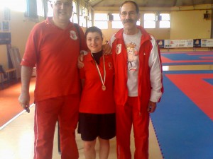 Gramegna Elisabetta Medaglia di Bronzo con i tecnici De VIvo e Malleo