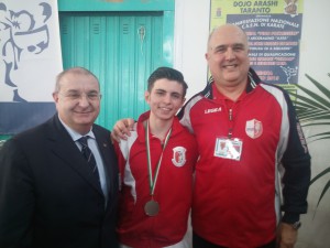 Vincenzo Scardigno con il presidente Comitato Regionale Sabino SIlvestri e M. De Vivo