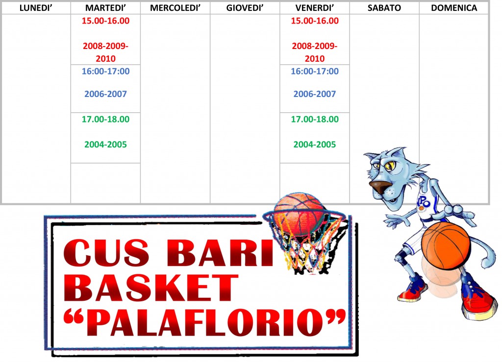 Orari Basket_palaflorio